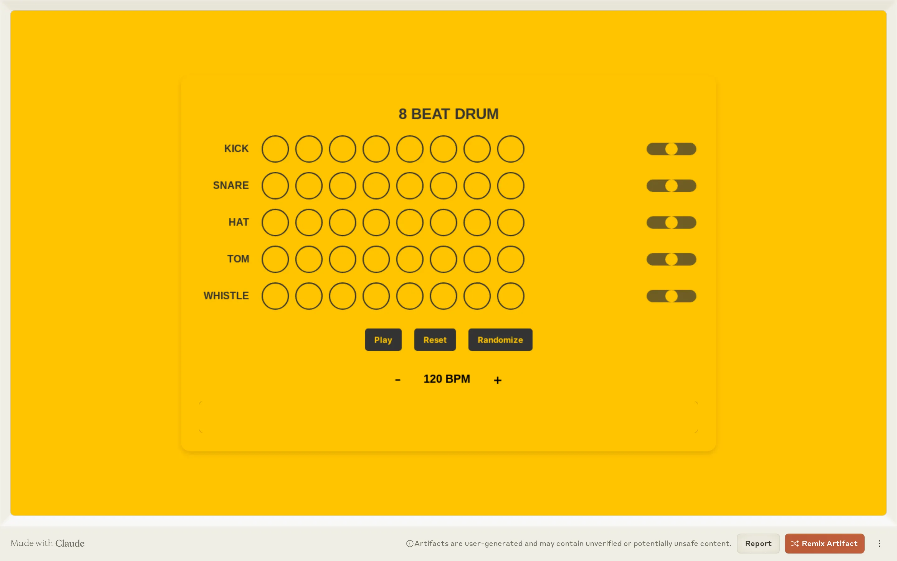 8 Beat Drum Machine